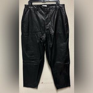 NWT Juicy Couture Black Faux Leather Jeans